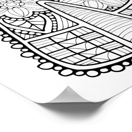 Halloween Candy Mais Coloring Page Art Poster (Ecke)