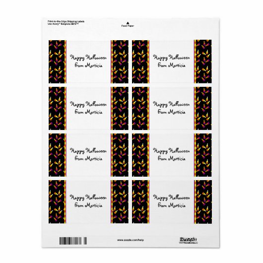 Halloween Candy Mais Custom Labels (Vorne)