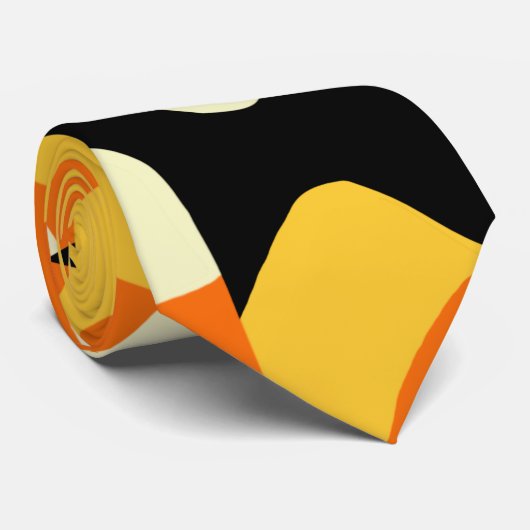 Halloween Candy Mais Nahtloses Muster Krawatte (Gerollt)