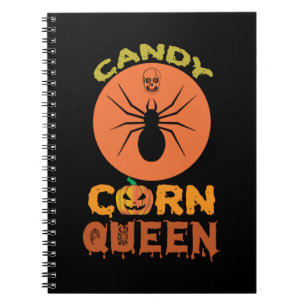 Halloween Candy Mais Queen Birthday Notizblock