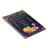 Halloween Candy Mason Jar Party Glows Custom Notizblock (Rechte Seite)