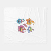 Halloween Candy Monster Parade Fleecedecke (Vorderseite (Horizontal))