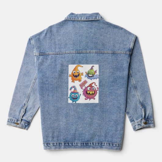 Halloween Candy Monster Parade Jeansjacke (Rückseite)