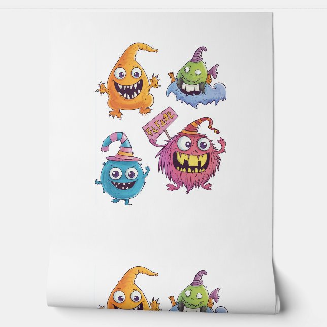 Halloween Candy Monster Parade Tapete (Abrollen)