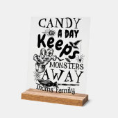 Halloween Candy Monsters Sprichwort Typografy Part Acrylschild (Winkel)