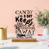 Halloween Candy Monsters Sprichwort Typografy Part Acrylschild (Hochzeit)