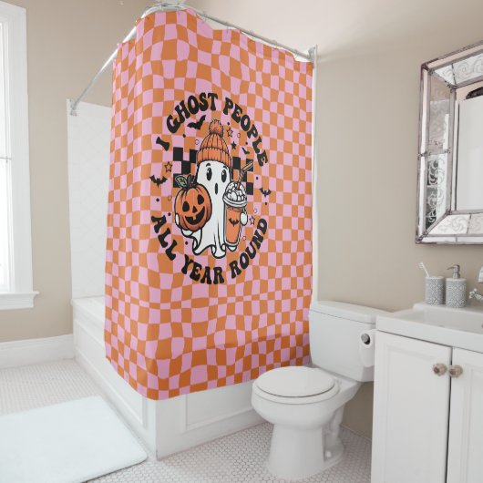 Halloween Candy Niedlich Ghost Funny Duschvorhang (Beispiel)