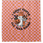 Halloween Candy Niedlich Ghost Funny Duschvorhang (Vorderseite)