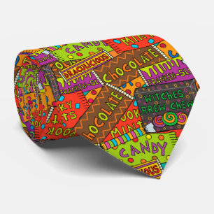 Halloween Candy Pattern Krawatte