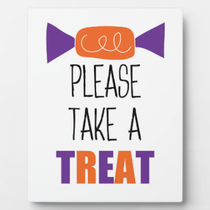 Halloween Candy Please Take One Fotoplatte