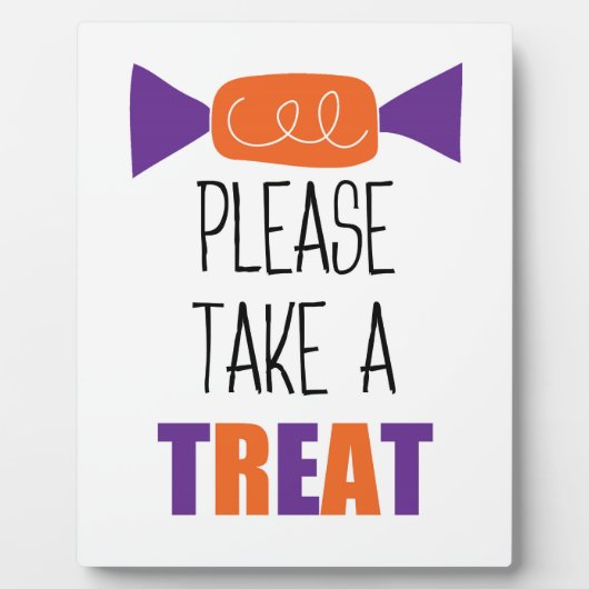 Halloween Candy Please Take One Fotoplatte (Vorderseite)