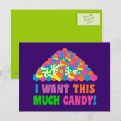 Halloween Candy Postkarte (Vorne/Hinten)