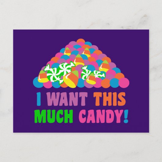 Halloween Candy Postkarte (Vorderseite)