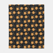 Halloween Candy Pumpkin Bucket Pattern Fleecedecke (Vorderseite)