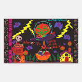 Halloween Candy Rechteckiger Aufkleber (Vorderseite)