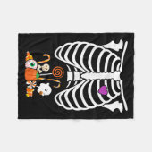 Halloween Candy Skeleton Rib Cage Röntgen Funny Fleecedecke (Vorderseite (Horizontal))