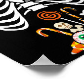 Halloween Candy Skeleton Rib Cage Röntgen Funny Poster (Ecke)