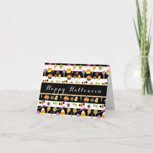 Halloween Candy & Süßigkeiten Faltkarte Karte