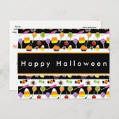 Halloween Candy & Süßigkeiten Postkarte (Vorne/Hinten)