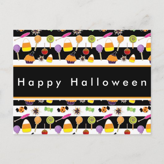 Halloween Candy & Süßigkeiten Postkarte (Vorderseite)