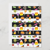 Halloween Candy & Süßigkeiten Pumpkin-Party Einlad Einladung (Rückseite)