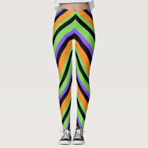 Halloween Candy Swirl Black Leggings
