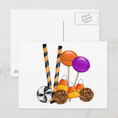 Halloween Candy Trick oder Treat Lollipop Candy Co Postkarte (Vorne/Hinten)