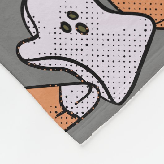Halloween Candy und Ghosts Fleecedecke (Ecke)