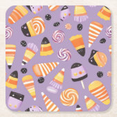 Halloween Candycorn Rechteckiger Pappuntersetzer (Vorderseite)