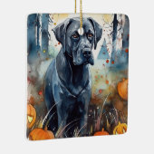 Halloween Cane Corso mit Pumpkins Beängstigend Keramikornament (Rechts)
