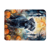 Halloween Cane Corso mit Pumpkins Beängstigend Magnet (Horizontal)
