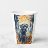 Halloween Cane Corso mit Pumpkins Beängstigend Pappbecher (Rückseite)