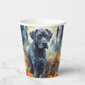 Halloween Cane Corso mit Pumpkins Beängstigend Pappbecher (Vorderseite)