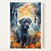 Halloween Cane Corso mit Pumpkins Beängstigend Planer (Rückseite)