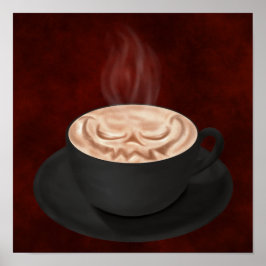 Halloween Cappuccino Art Jack-o-Laterne Poster