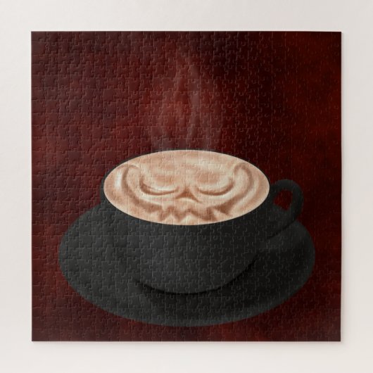 Halloween Cappuccino Art Jack-o-Laterne Puzzle (Vertikal)