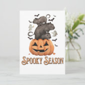 Halloween Capybara Einladung (Stehend Vorderseite)