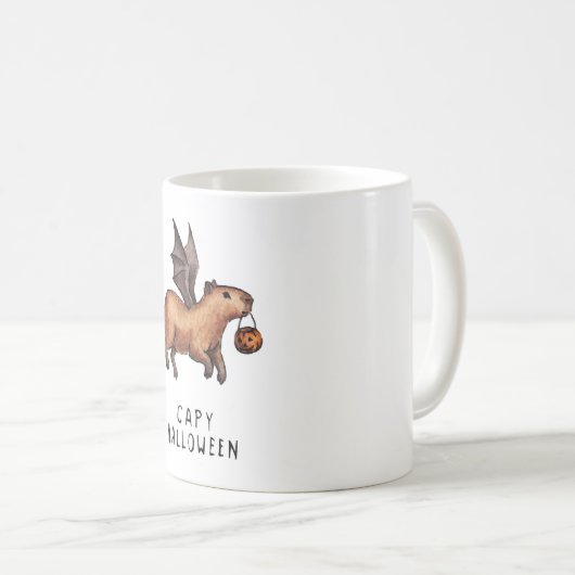 Halloween Capybara Kaffeetasse (VorderseiteRechts)