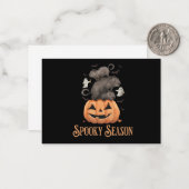Halloween Capybara Mitteilungskarte (Vorderseite/Rückseite Beispiel)