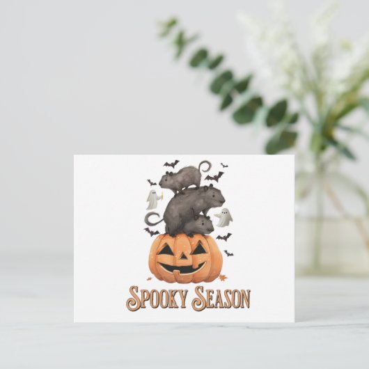 Halloween Capybara Postkarte (Stehend Vorderseite)