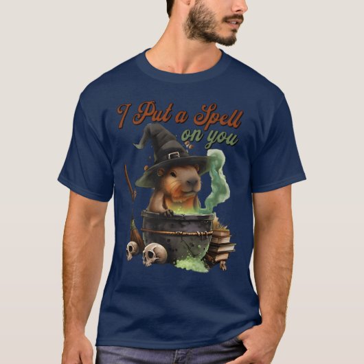 Halloween Capybara-Premiumfreunde T-Shirt (Vorderseite)