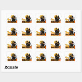 Halloween Capybara Quadratischer Aufkleber (Blatt)