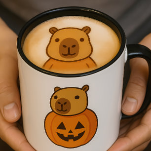 Halloween Capybara-Tasse Funny Spookoky Coffee C Zweifarbige Tasse