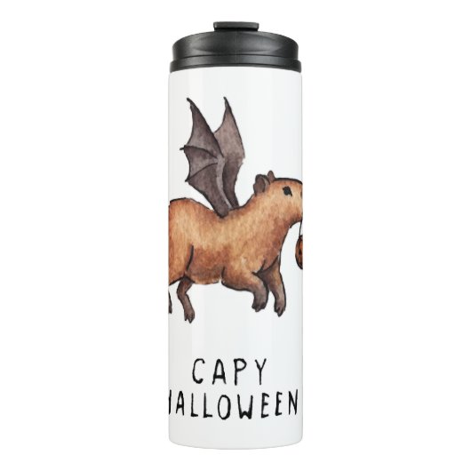 Halloween Capybara Thermosbecher (Vorderseite)