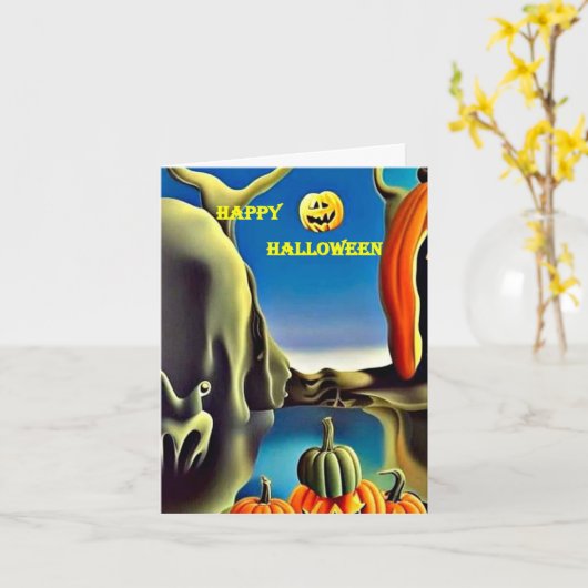 Halloween Card 5 Karte (Gelbe Blume)