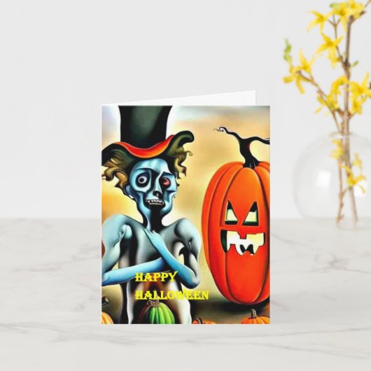 Halloween Card 9 Karte (Gelbe Blume)