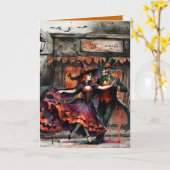 Halloween Card Dance Up Hexen Karte (Gelbe Blume)