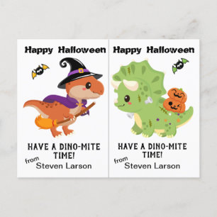 Halloween-Card des Dino-Mite Dinosaurs School Part Postkarte
