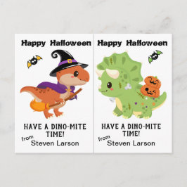 Halloween-Card des Dino-Mite Dinosaurs School Part Postkarte