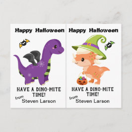 Halloween-Card des Dino-Mite Dinosaurs School Part Postkarte